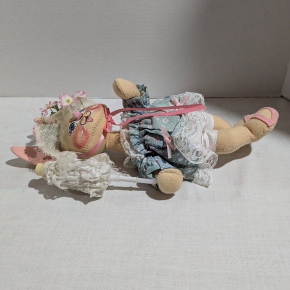 Annalee Easter Bunny Rabbit couple Dolls VTG 1988 Mobilitee - Picture 16 of 16